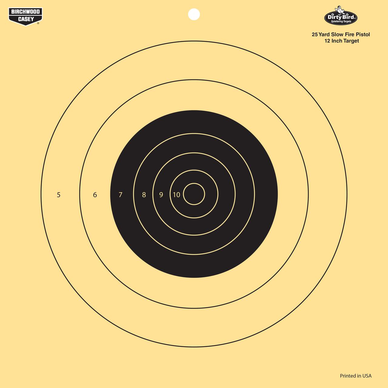 Birchwood Casey Dirty Bird Reactive Pistol Target 12in 25 Yard 12 Count