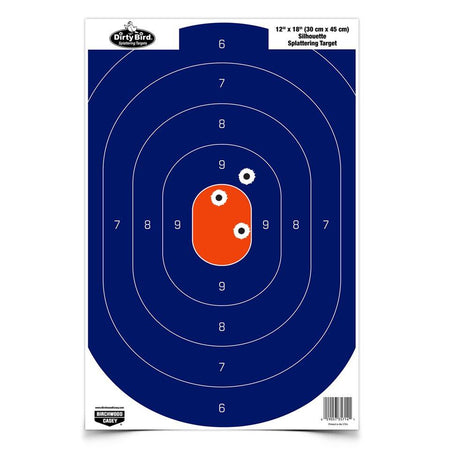Birchwood Casey Dirty Bird 12"x18" Silhouette Target Blue/Orange 50ct
