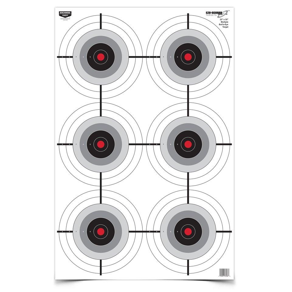 Birchwood Casey 23"x35" Multiple Bull's-Eye Eze-Scorer Target 5 Pack