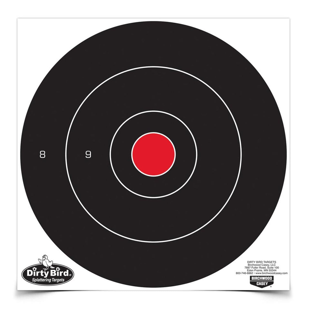 Birchwood Casey Dirty Bird 12" Bull's-Eye Target Pack of 100