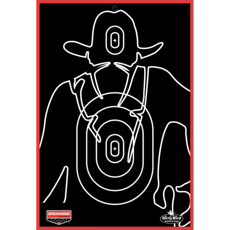 Birchwood Casey Dirty Bird Gunslinger Silhouette Targets 12"x18" Pack of 6