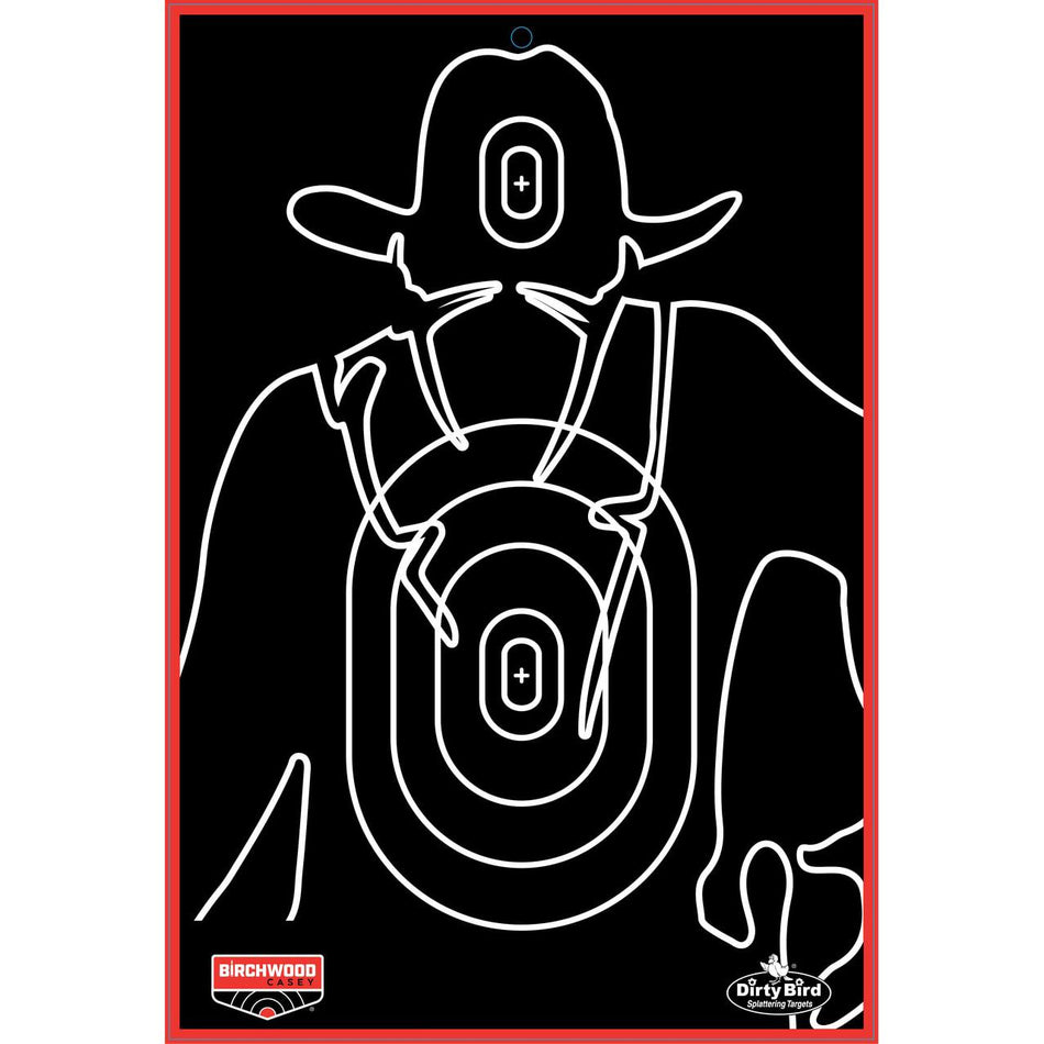 Birchwood Casey Dirty Bird Gunslinger Silhouette Targets 12"x18" Pack of 6