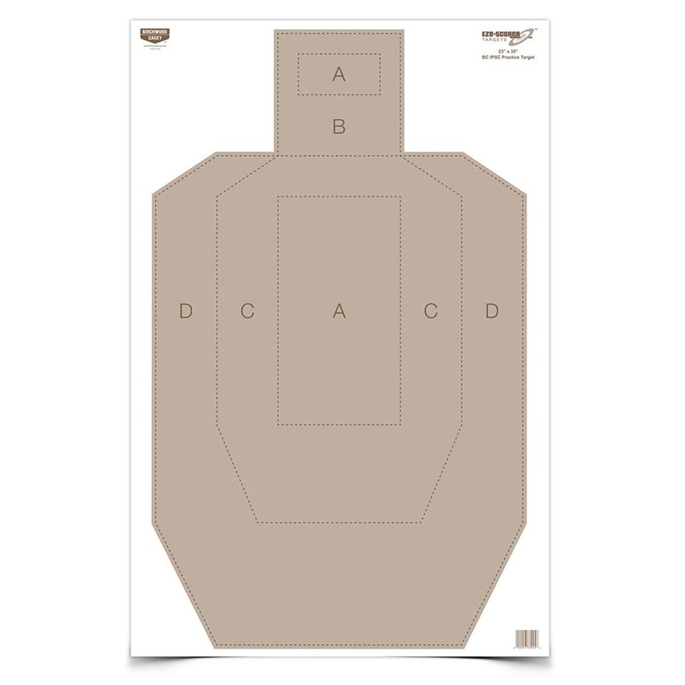 Birchwood Casey EZE-Scorer 23" x 35" IPSC Silhouette Targets 100/Pack