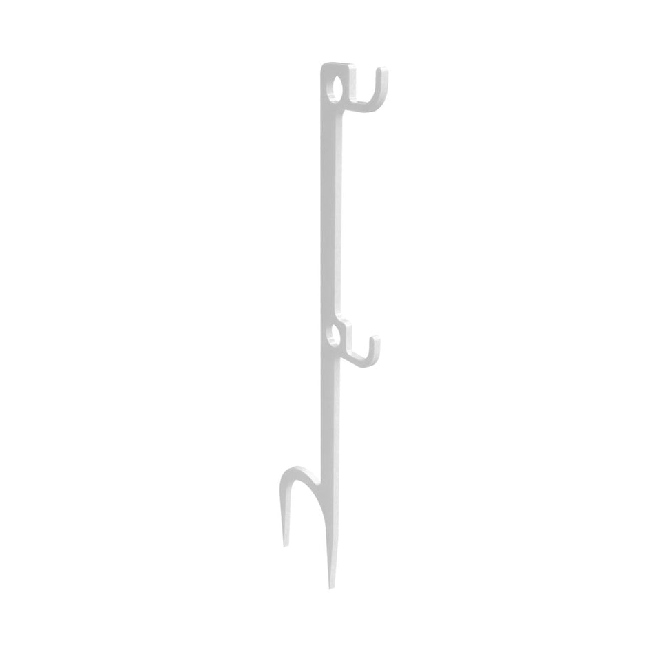Birchwood Casey Steel Double Hook Target Hanger Ground Stake - White Finish