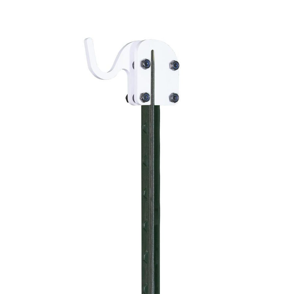 Birchwood Casey AR500 Steel T-Post Target Hook White Powder Coat Finish