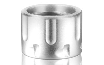 Backup Tactical 1/2x28 Thread Protector, Cylinder Style, Silver Finish