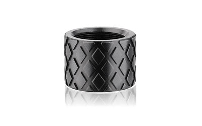 Backup Tactical 1/2x28 Thread Protector, Hash Mark Pattern, Black Finish