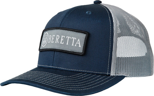 Beretta SDY Mesh Back Trucker Hat Rectangular Patch Navy Blue