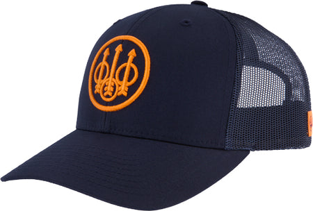 Beretta Straightpull Mesh Back Trucker Hat Circle Patch Navy