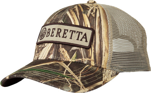 Beretta Patch Trucker Hat Rect Patch Mesh Back Realtree Max-7