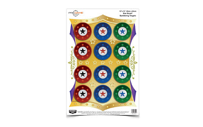 Birchwood Casey Pregame 8-Pack Star Burst Shooting Targets, 12" x 18"