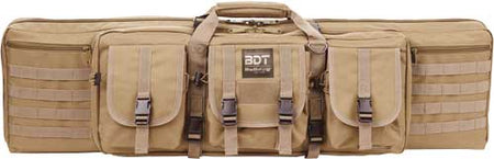 Bulldog BDT 42" Double Tactical Rifle Case with 3 Pockets Tan