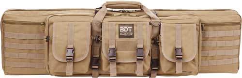 Bulldog BDT 42" Double Tactical Rifle Case with 3 Pockets Tan