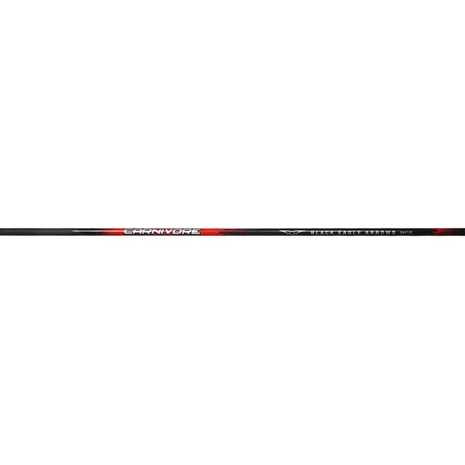 Black Eagle Carnivore .003 350 Spine Carbon Arrow Shafts, Dozen