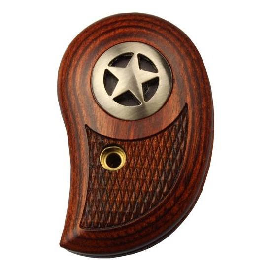 Bond Arms Rosewood Laminate Handgun Grips with Silver Star Inlay