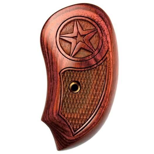 Bond Arms Extended Rosewood Star-on-Star Checkered Grip Panels