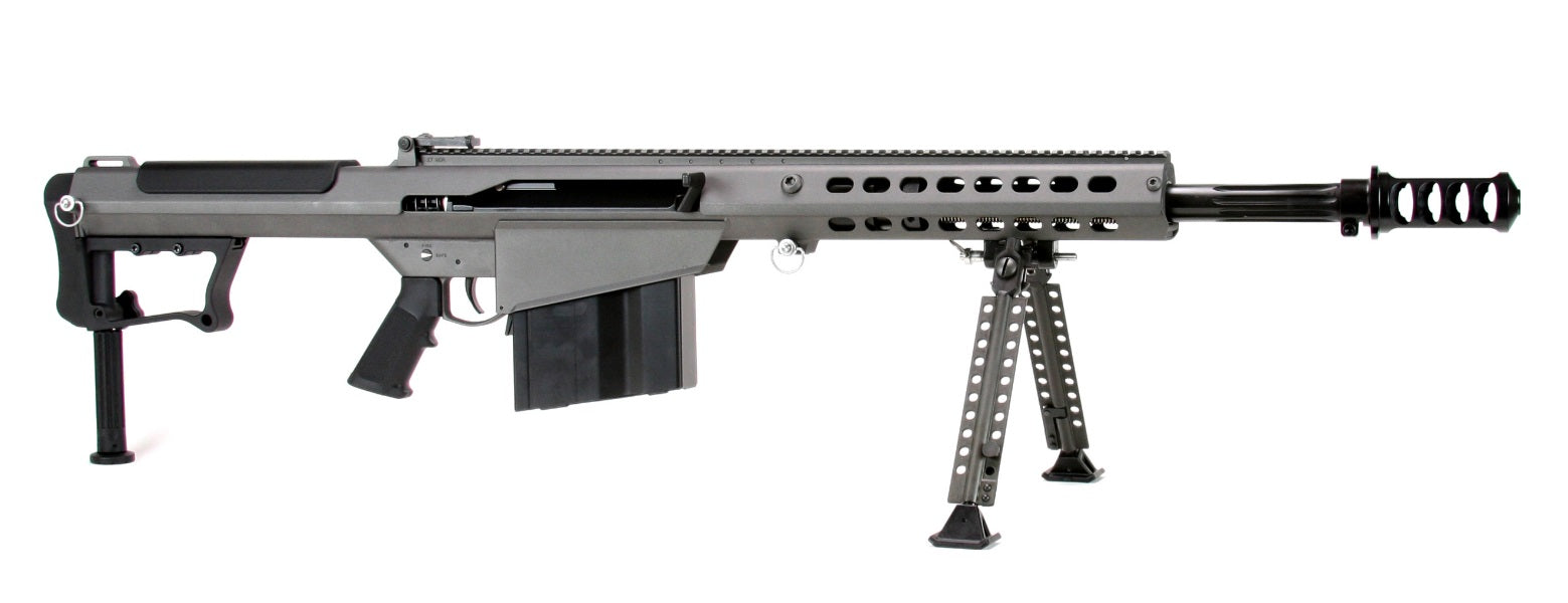 Barrett 18068 M107A1 50 BMG 20" 10+1 Tungsten Gray Cerakote Tungsten Gray Fixed with Sorbothane Recoil Pad Stock Black Polymer Grip