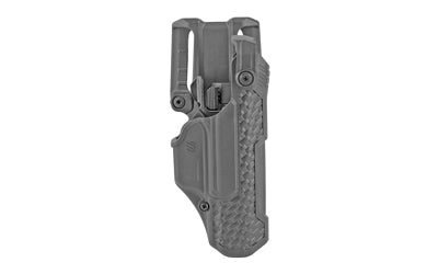 BLACKHAWK T-Series L3D Right Hand Holster for Glock 17/19/22/23/31/32/45/47, Basketweave Black Polymer 44N500BWR