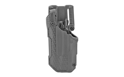 BLACKHAWK T-Series L3D Left Hand Duty Holster for Glock 17/19/22/31 with TLR1/TLR2, Basketweave Black Finish 44N600BWL