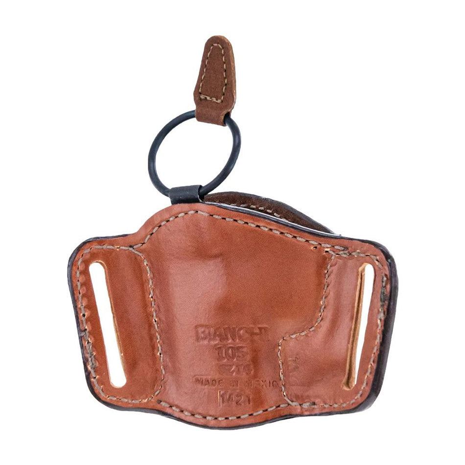 Bianchi 105 Minimalist Leather OWB Belt Slide Holster Glock 17/19/20/21 Tan Left Hand