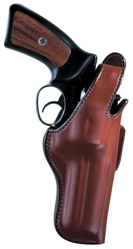 Bianchi 5BHL Thumbsnap Leather Holster S&W 34 Kit Gun 4 Inch RH Plain Tan