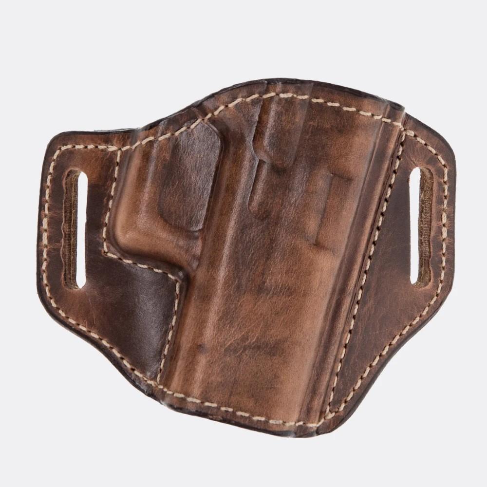 Bianchi Model 57 Remedy Leather Belt Slide Holster Colt 1911 Weathered Tan RH