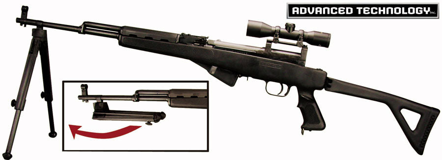 Advanced Technology Featherweight Black Nylon Bipod for SKS