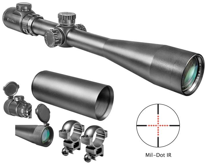 Barska SWAT IR Riflescope 6-24x44 30mm Illum Mil-Dot Matte Black