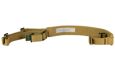 Blue Force Gear Vickers VCAS Padded 2-Point Combat Sling, Metal Hardware, Coyote, 1.25" Webbing, 54"-64"