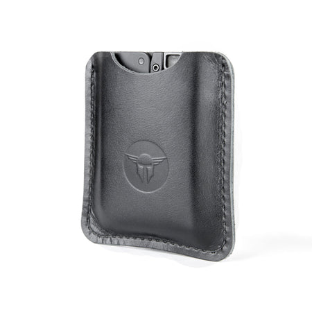 Life Card Black Leather Protective Sleeve