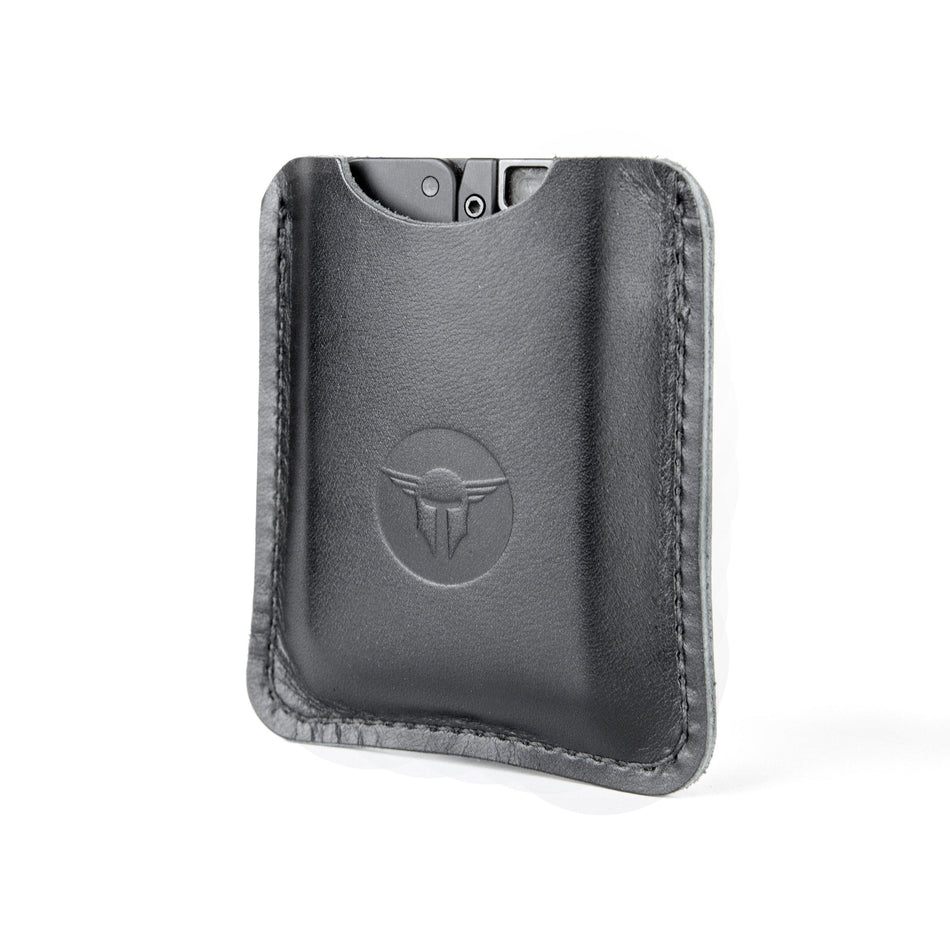 Life Card Black Leather Protective Sleeve
