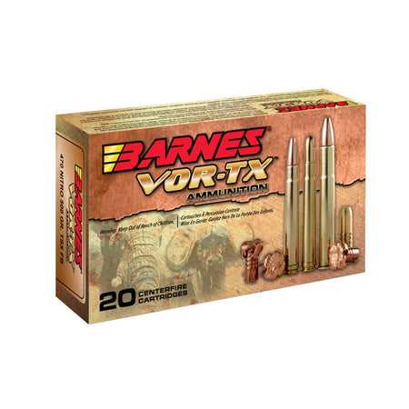Barnes .458 Lott Rifle Ammo VOR-TX Safari Banded Solid Round Nose Solid 500 grain 