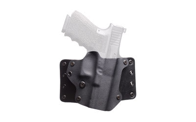 BlackPoint Tactical Leather WING Outside Waistband Holster, Glock 17/22/31, RH, Black, 15 Degree Cant, 1.75" Loops BPT100080