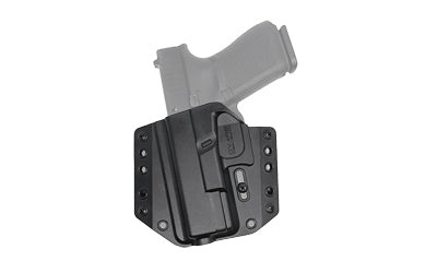Bravo Concealment BCA Outside Waistband Holster for Glock 19/23/45, Left Hand, Black Polymer