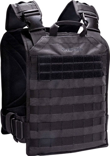 BulletSafe Black Tactical Plate Carrier - One Size Fits Most