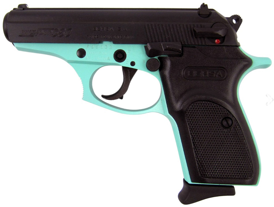 Bersa T380BLM8 Thunder Micro-Compact .380 ACP 8+1 3.5" Robin Egg Blue Cerakote Pistol