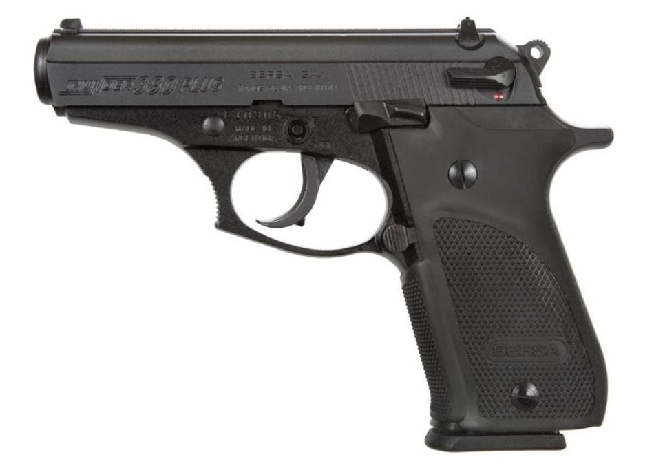 Bersa THUN380PM15 Thunder Plus Sub-Compact .380 ACP 15+1 3.5" Black Pistol w/Beavertail