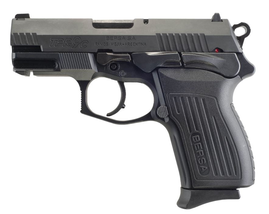 Bersa TPR9CM TPRC Compact 9mm Luger 13+1, 3.25" Barrel, Matte Black Slide, Ambidextrous