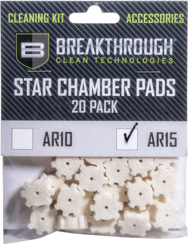 Breakthrough AR-15 Star Chamber Pad 20-Pack w/ 8-32 Thread Adapter