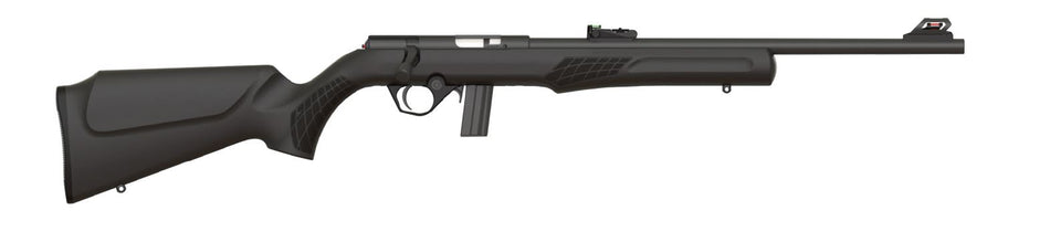 Rossi RB22 Full-Size .22 LR Rifle, 18" Free-Floating Barrel, 10+1 Capacity, Matte Black Stainless Receiver, Monte Carlo Stock
