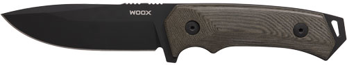 WOOX Rock 62 Fixed Blade 4.25 Inch Black Micarta Plain Knife