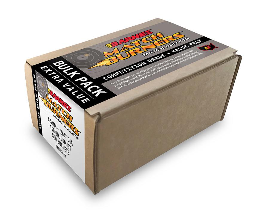 Barnes 6mm .243 Diameter 105 gr Boat Tail Match Burner Reloading Bullets 500/Box
