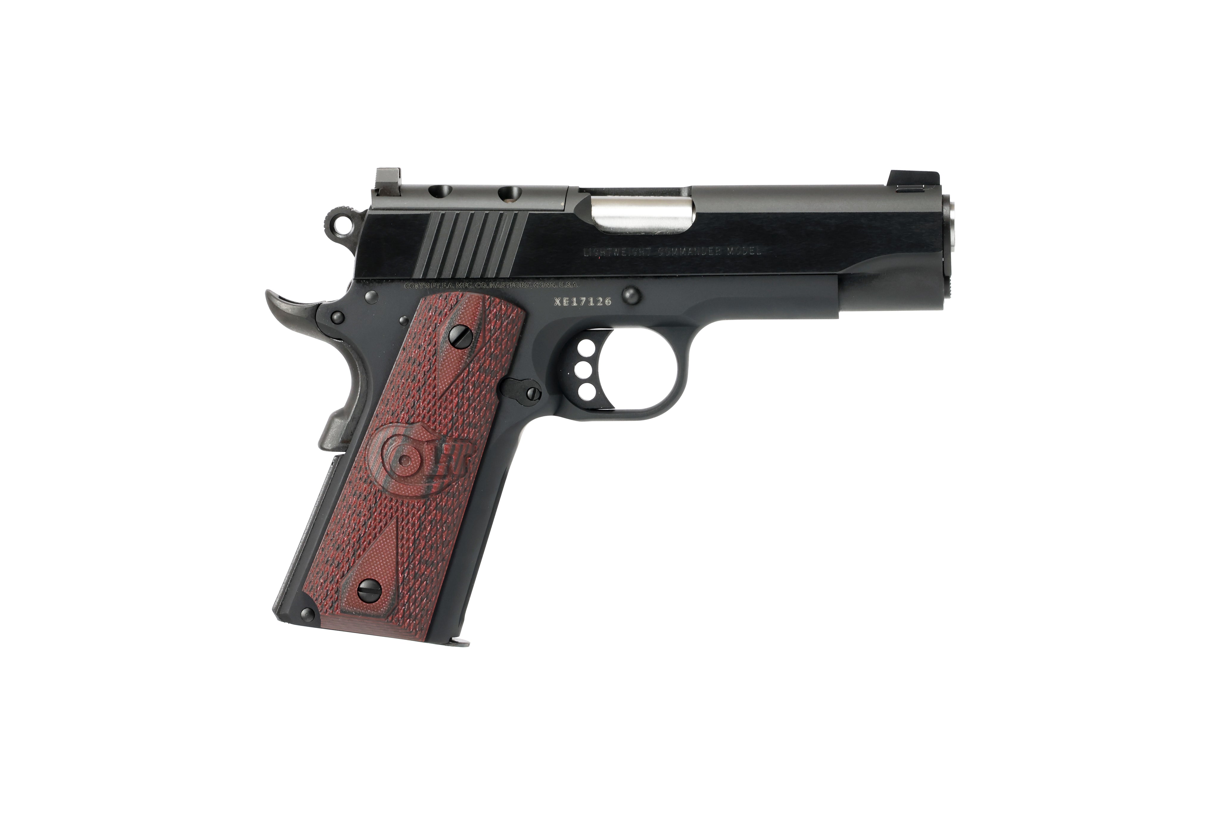 Colt Lightweight Commander O4840XE-OR .45 ACP 8+1 4.25" Optic-Ready Pistol, Black Cherry G10 Grip