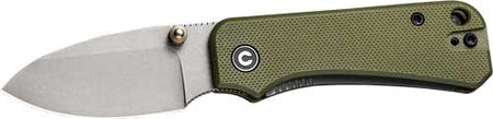 CIVIVI Baby Banter 2.34" Green G10 Handle Gray Stonewashed Blade Folder