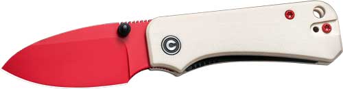 CIVIVI Baby Banter 2.34" Ivory G10 Handle Red Blade Linerlock Folder
