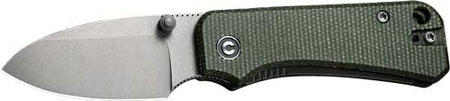 CIVIVI Baby Banter 2.34" Green Micarta Handle Gray Stonewashed Blade Folder