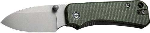 CIVIVI Baby Banter 2.34" Green Micarta Handle Gray Stonewashed Blade Folder