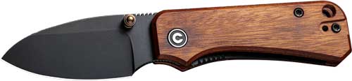 CIVIVI Baby Banter 2.34" Wood Handle Black Stonewashed Blade Linerlock Folder