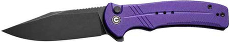 CIVIVI Cogent 3.47" Purple G10 Handle Black Stonewashed Blade Folder