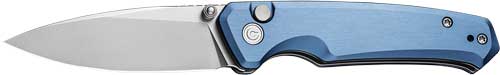 CIVIVI Altus Pocket Knife 2.97" Stonewashed Blade Blue Handle Button Lock